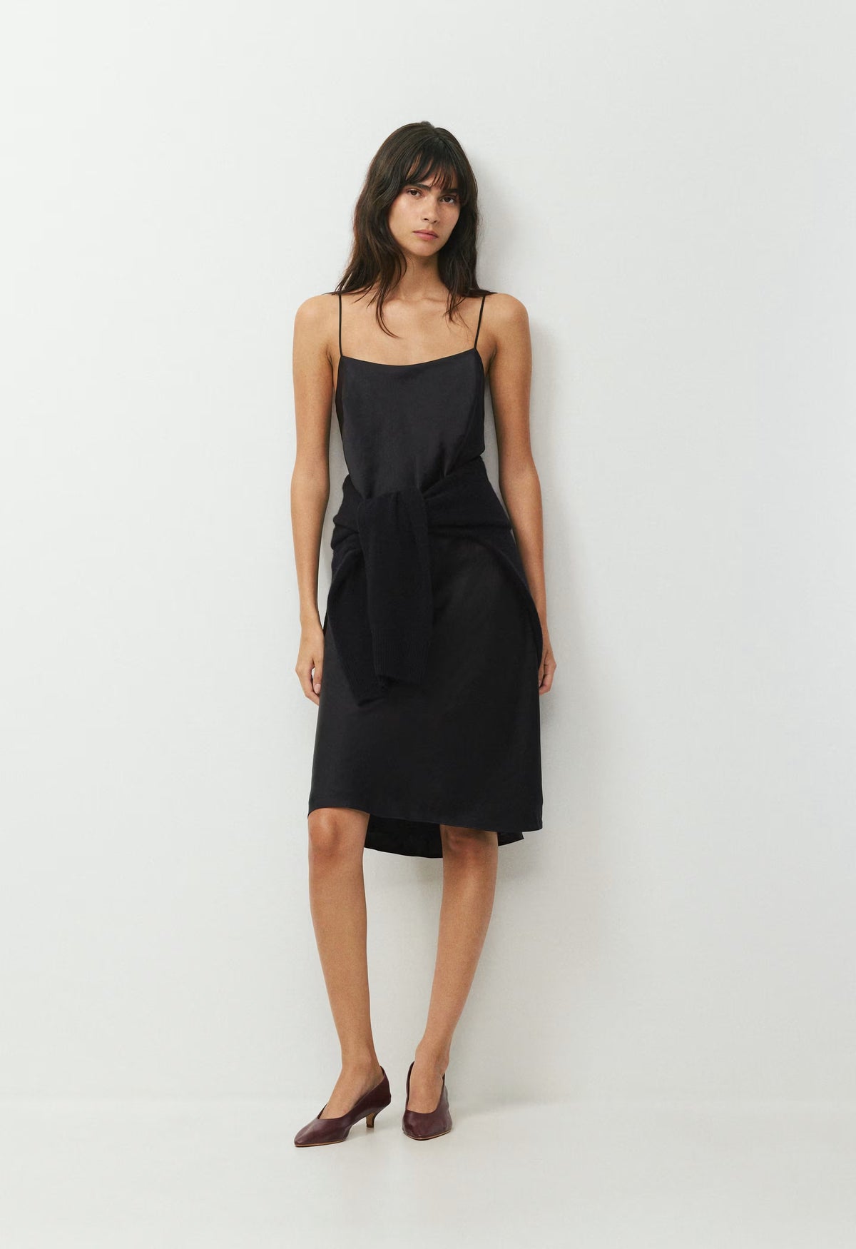 Fresca Satin Cami Dress - BLACK