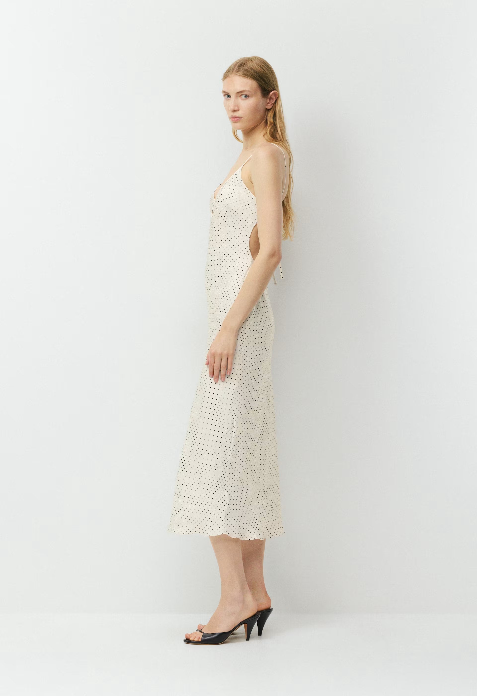 Duskfall Satin Dress - BIRCH/BLACK