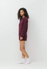 Cozy Sweatfleece Perfect Hi-Rise Mini Short - GALA PLUM