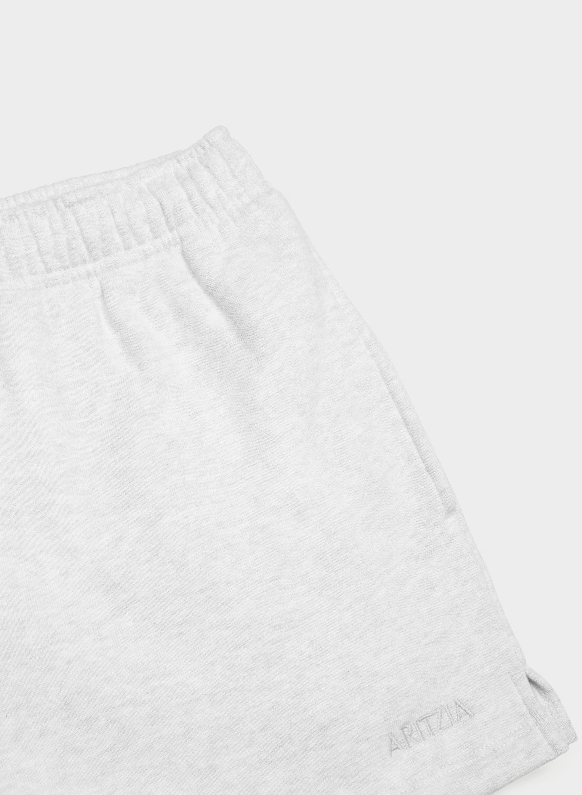 Cozy Sweatfleece Mega Hi-Rise Mini Short - HEATHER CLOUD WHITE