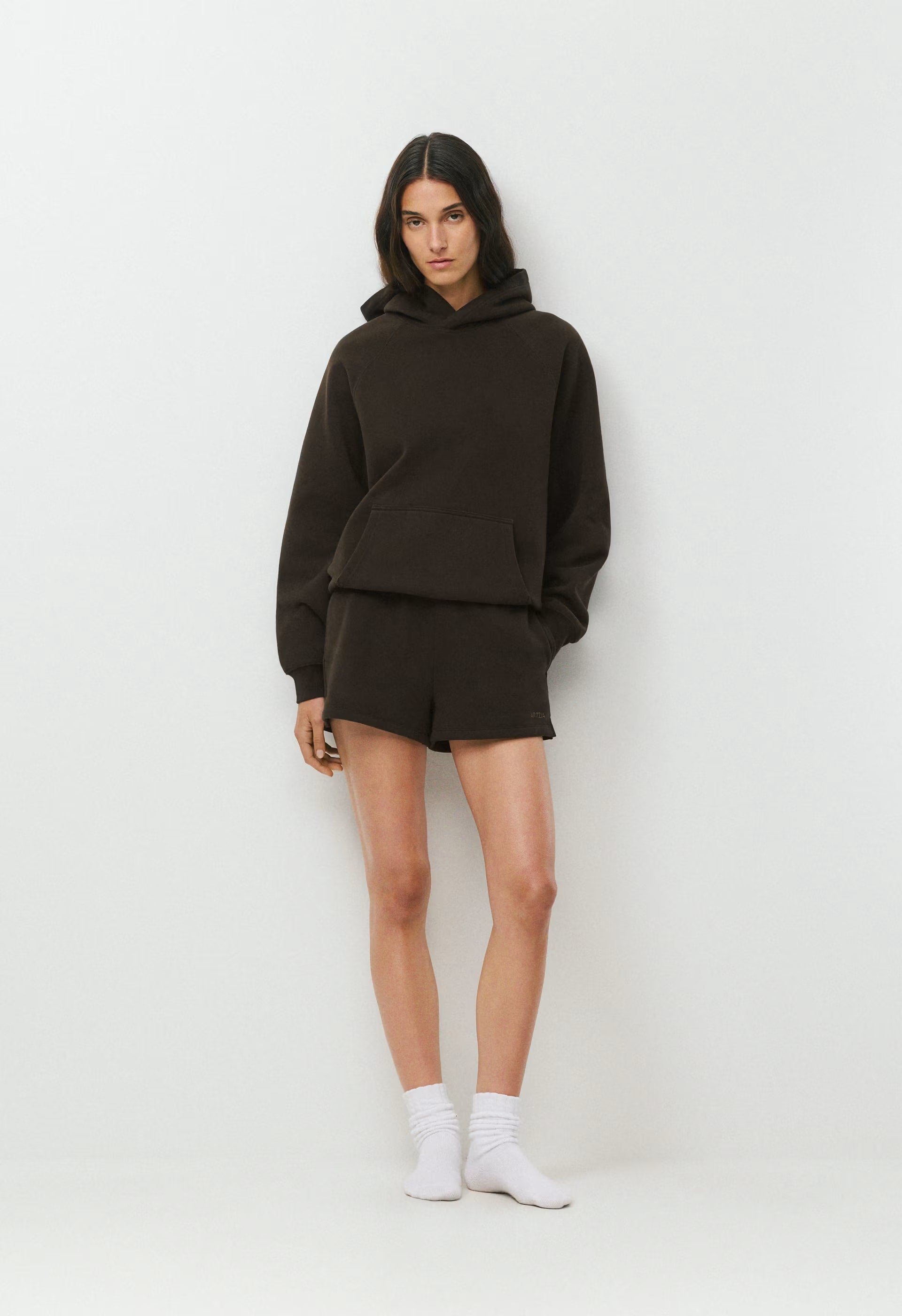 Cozy Sweatfleece Mega Hi-Rise Mini Short - CACAO NIB BROWN
