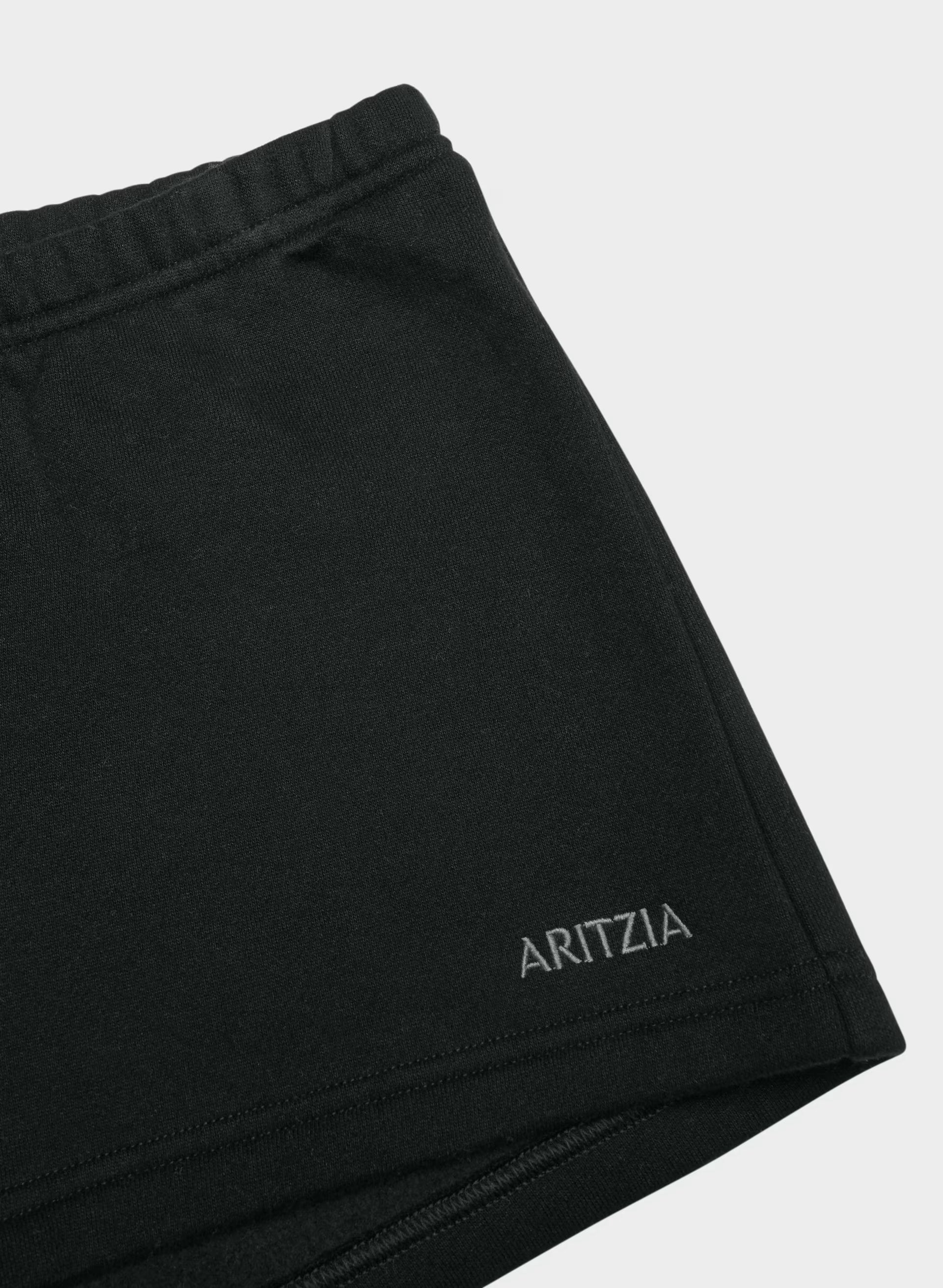 Cozy Sweatfleece Boyfriend Lo-Rise Mini Short - BLACK
