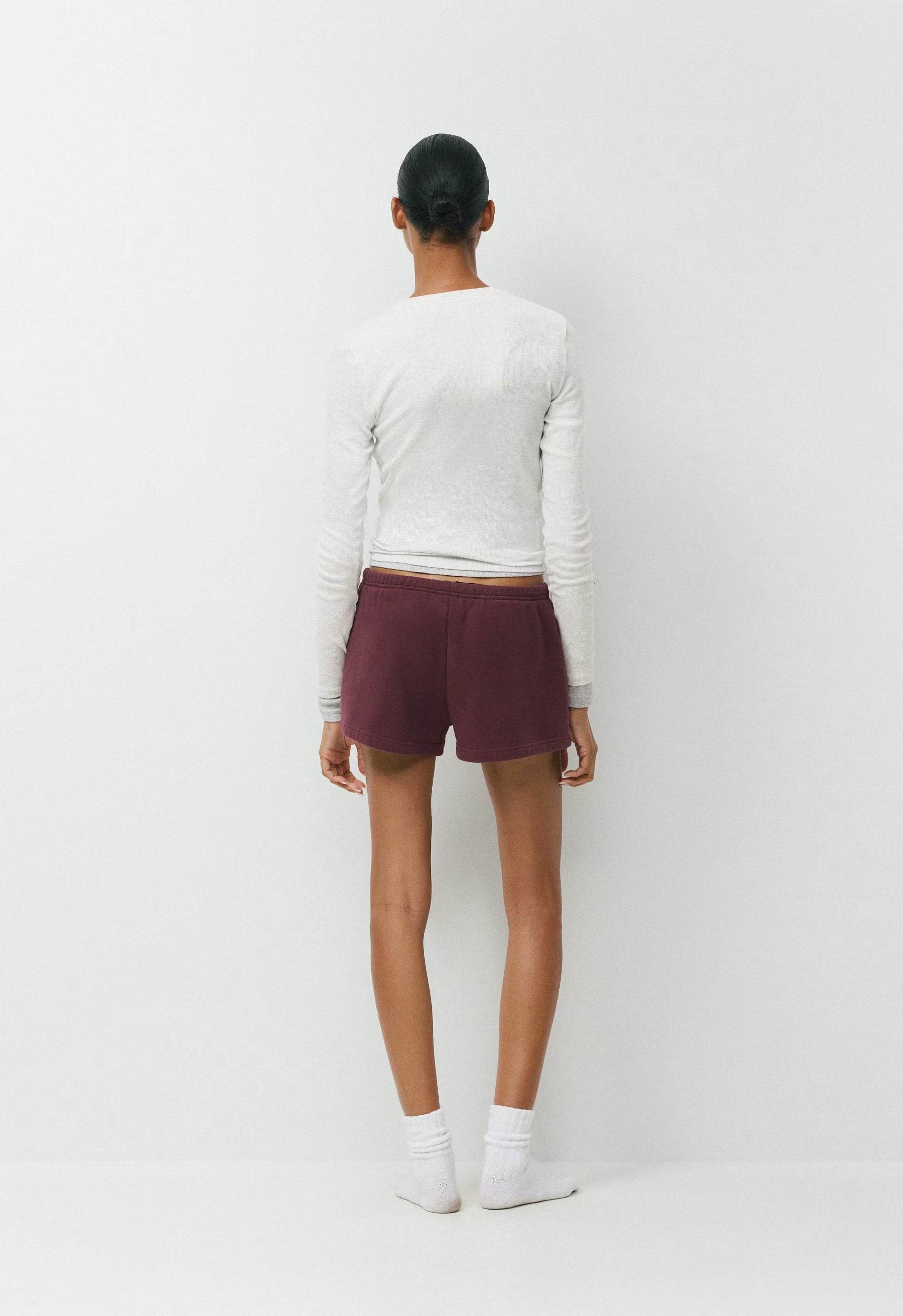 Cozy Sweatfleece Boyfriend Lo-Rise Mini Short - GALA PLUM