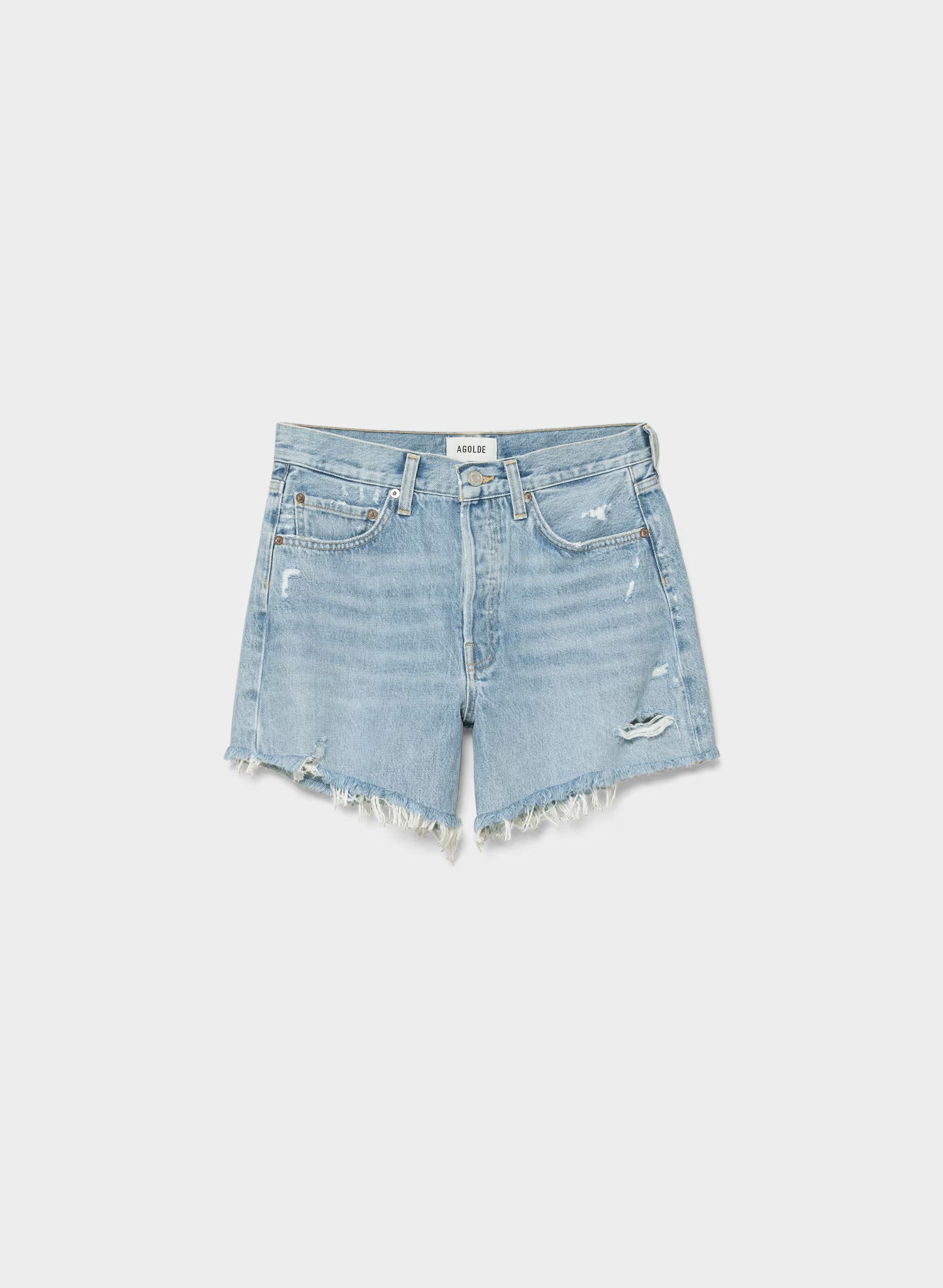 AGOLDE Parker Long Jean Short - SWAPMEET BLUE