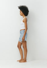 AGOLDE Parker Long Jean Short - SWAPMEET BLUE