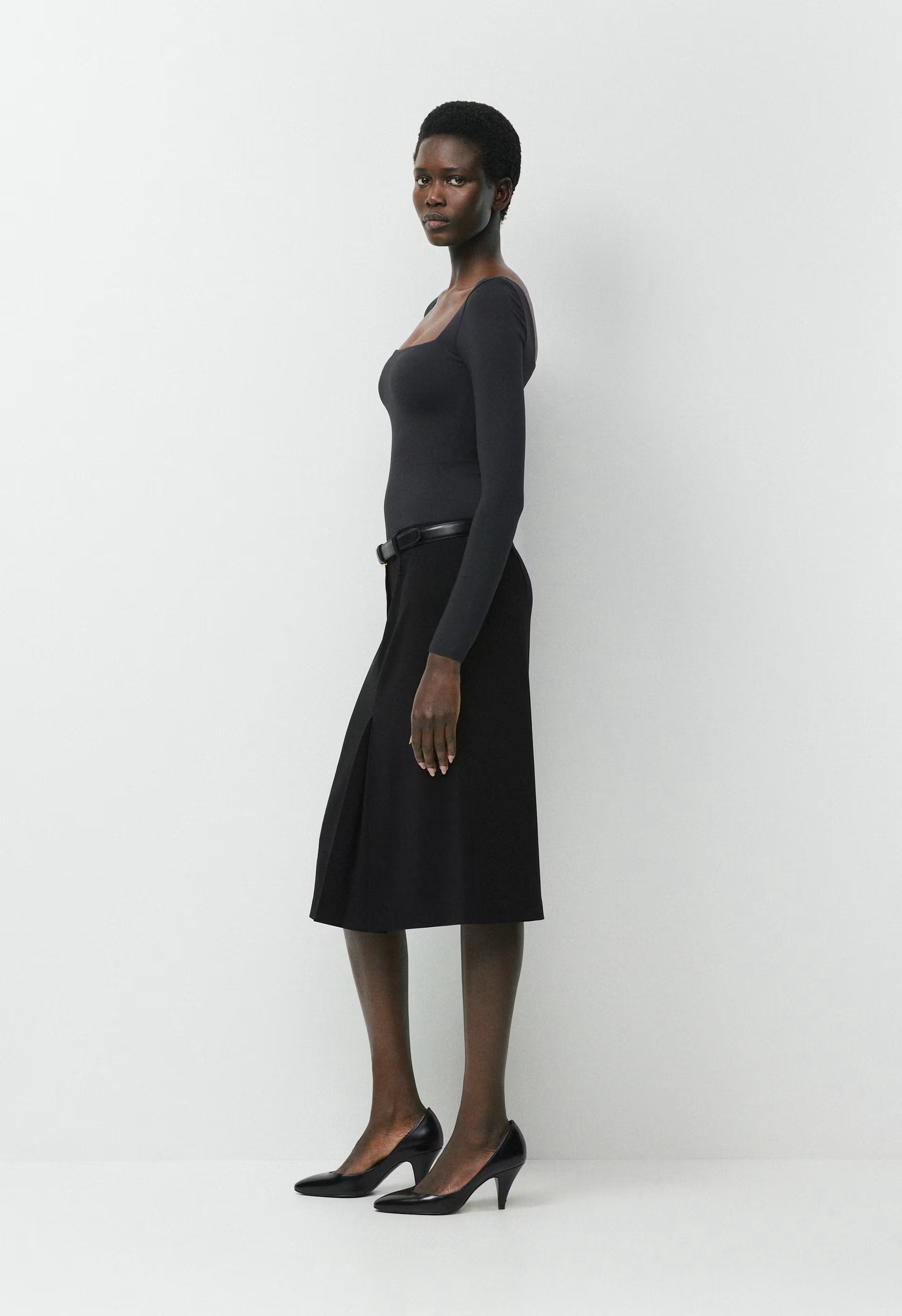 Original Contour Headway Squareneck Bodysuit - BLACK