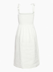 Golden Hour Linen Dress - WHITE
