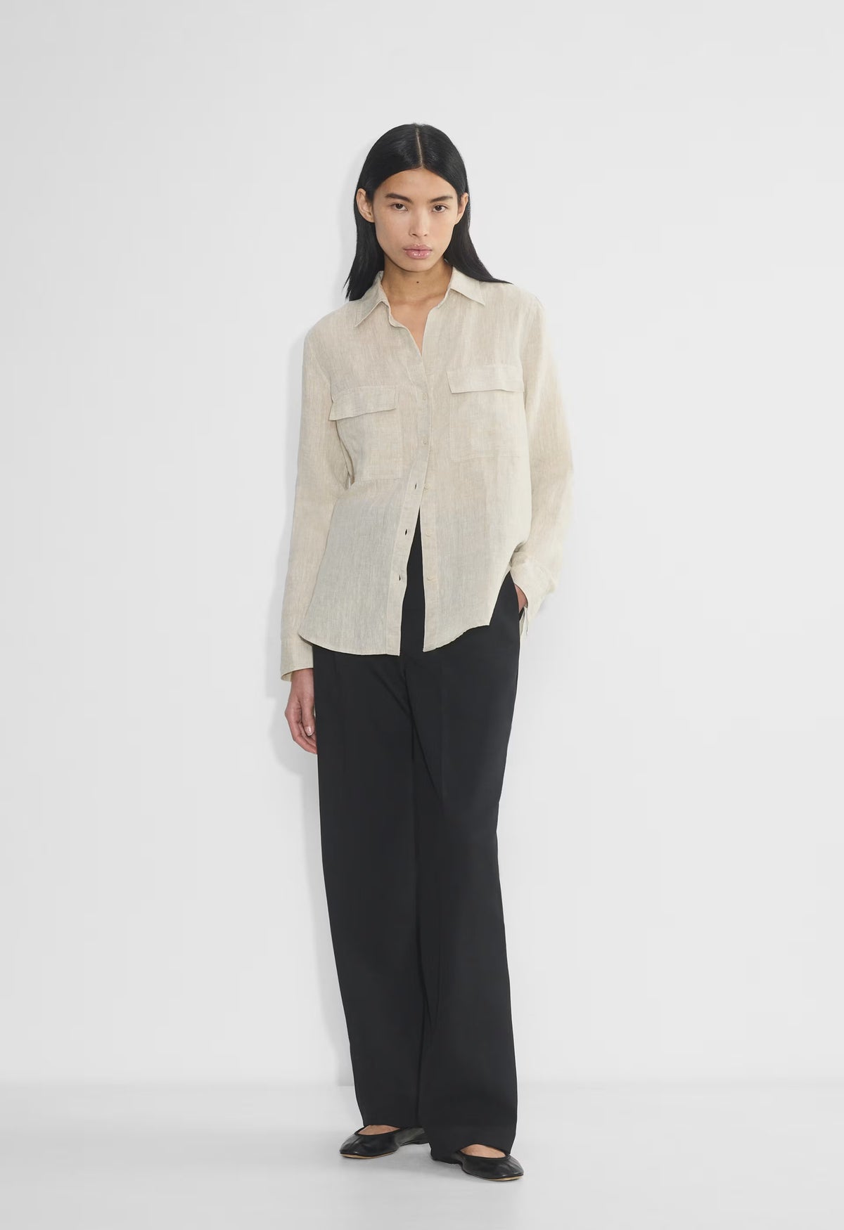 Utility Linen Shirt - NATURAL ECRU