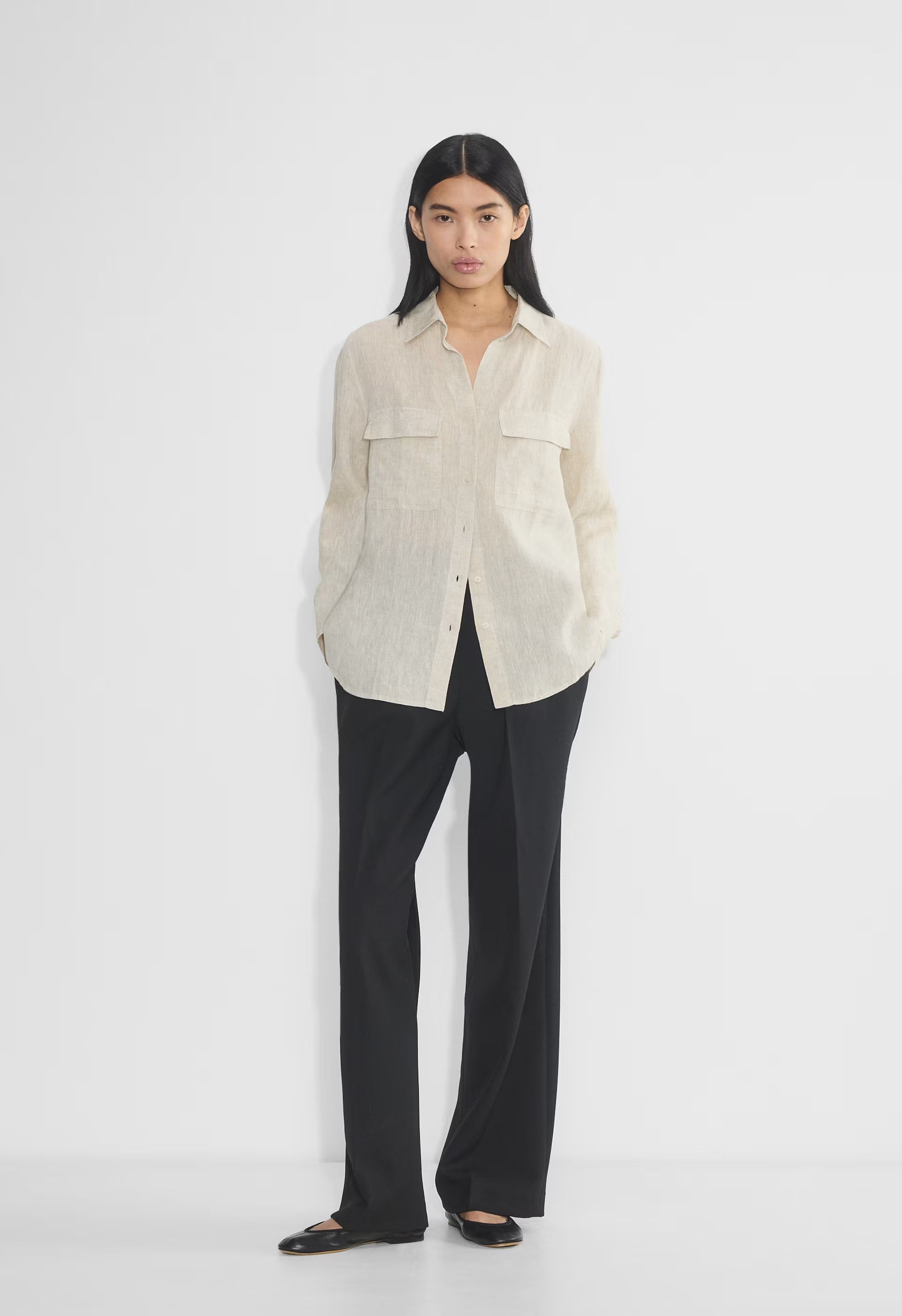 Utility Linen Shirt - NATURAL ECRU