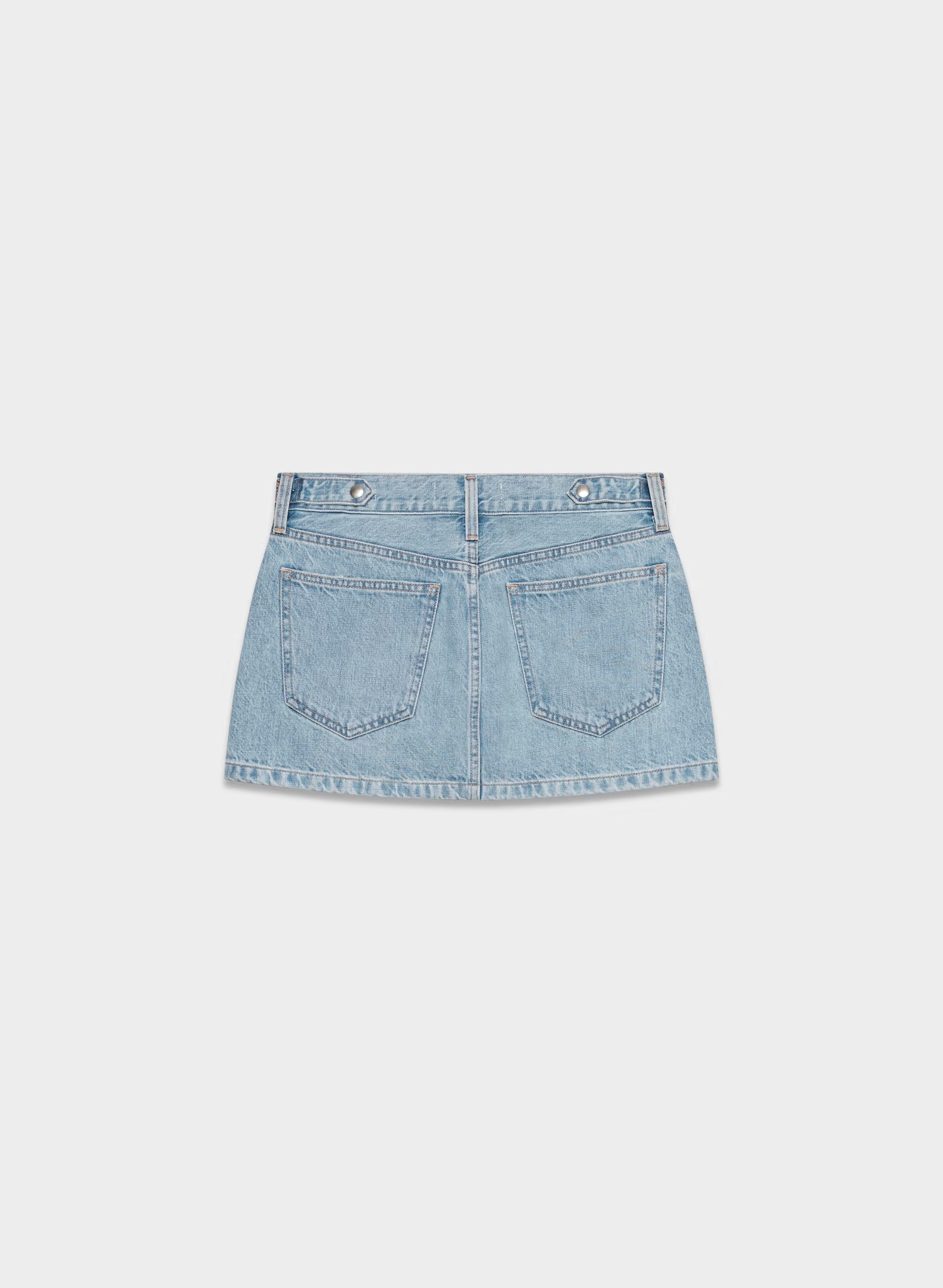 Denim Forum The ‘90s Vintage Micro Denim Skirt - 7 YRS BLEU TABOO