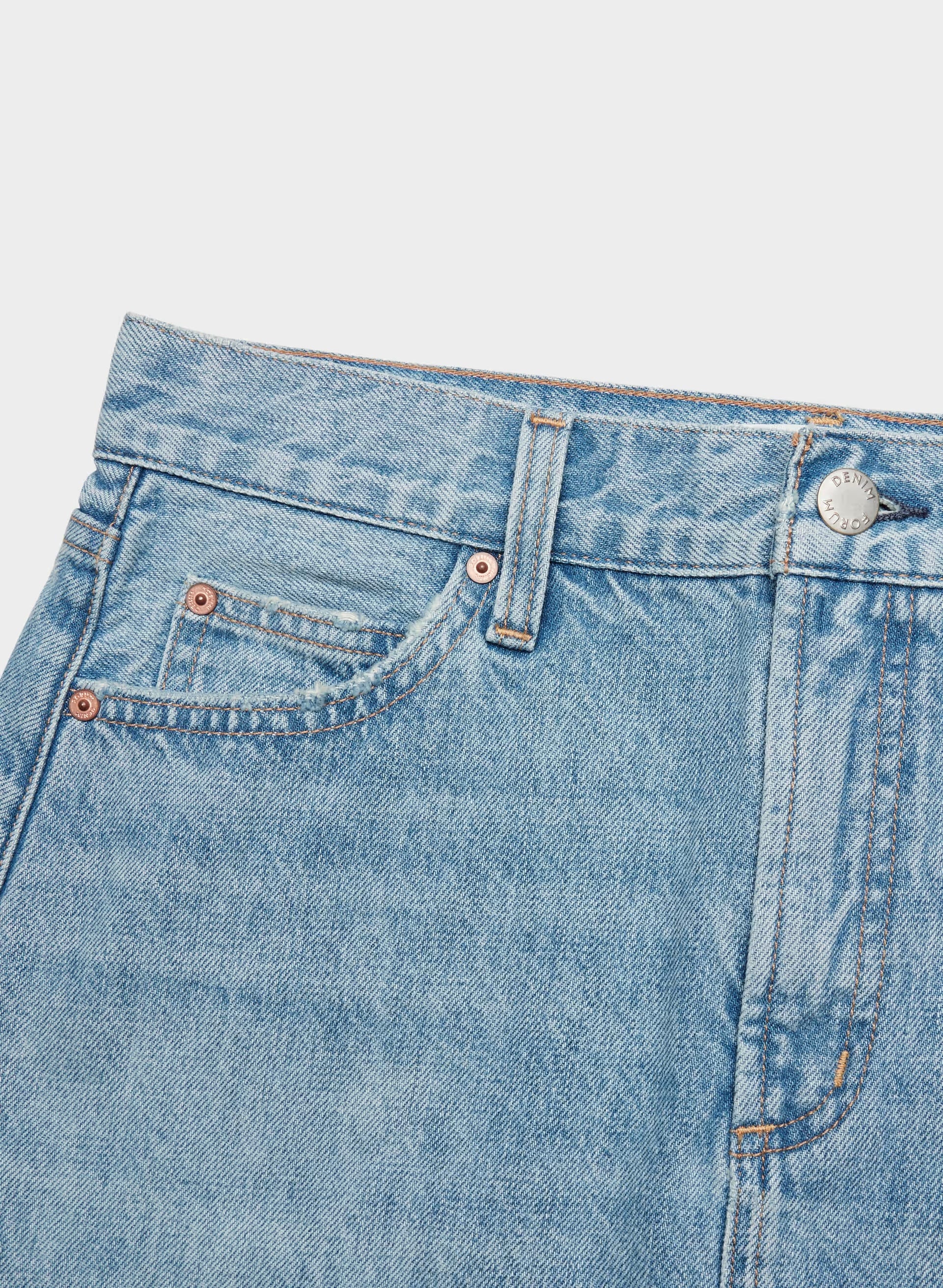 Denim Forum The ‘90s Vintage Micro Denim Skirt - 7 YRS BLEU TABOO