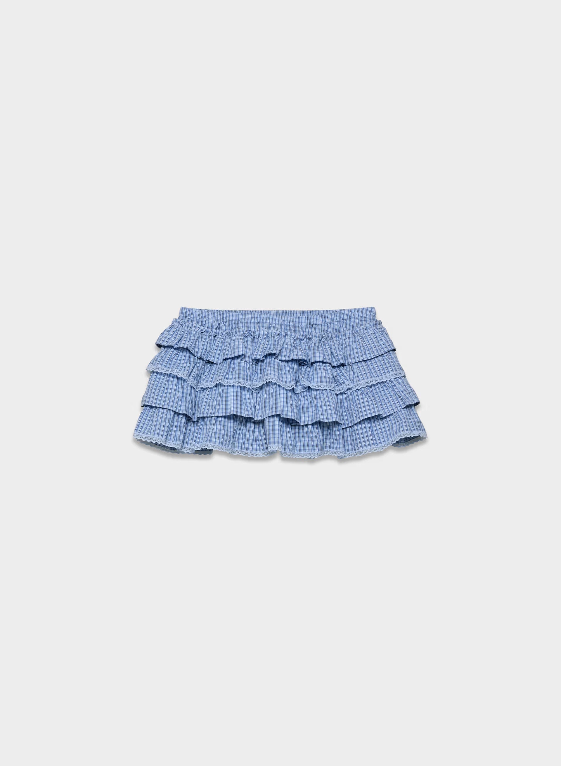 Theo Poplin Skort - ELS CHK SKL BL/ADML