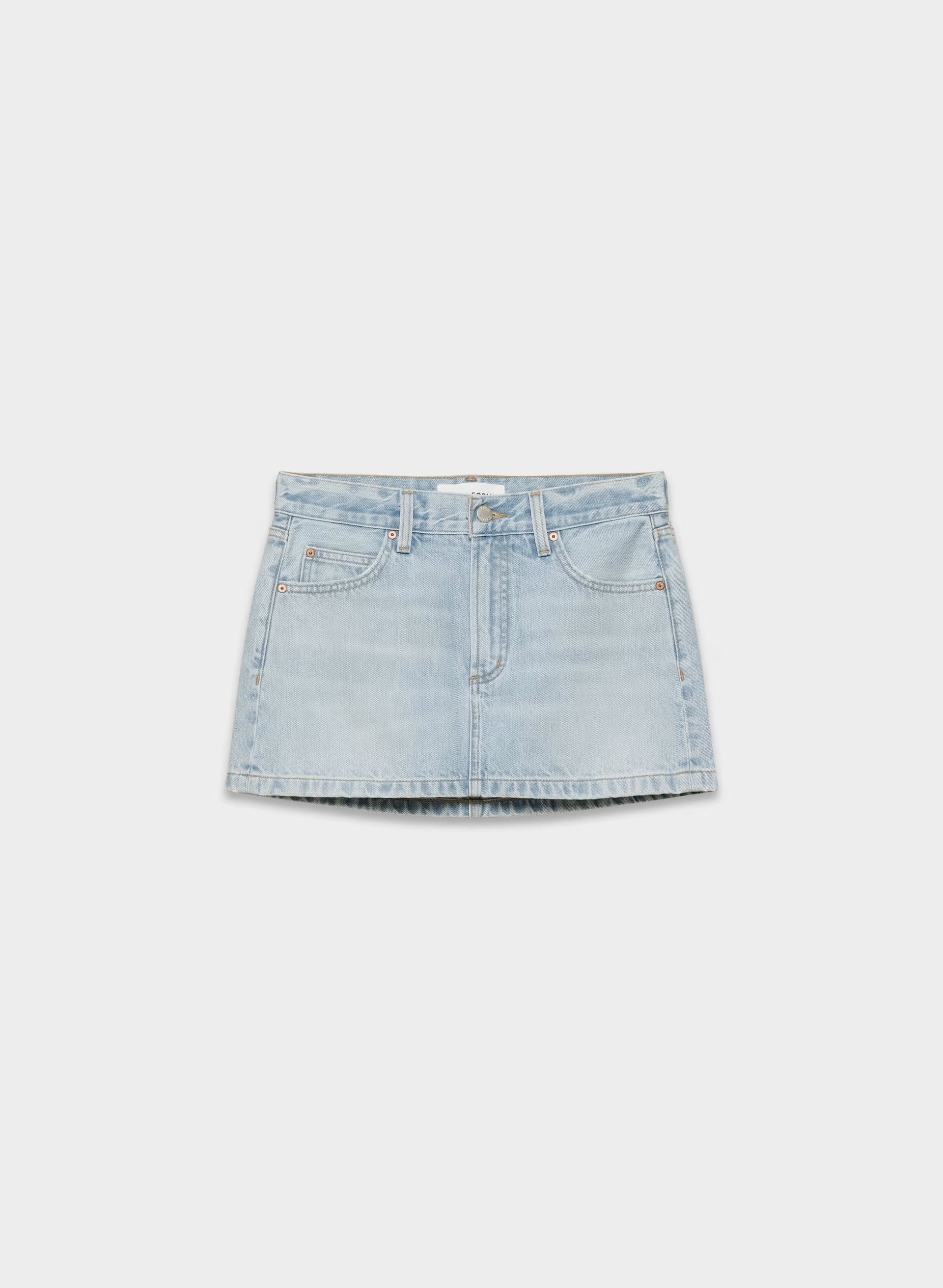 Denim Forum The ‘90s Vintage Micro Denim Skirt - HERE COMES THE SN BLCH