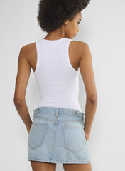 Denim Forum The ‘90s Vintage Micro Denim Skirt - HERE COMES THE SN BLCH
