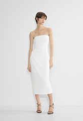 FigureKnit™ Eyecatcher Dress - BRIGHT WHITE