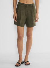 The Effortless Short™ Mid-Thigh - CruiseLinen™ - DARK OLIVE