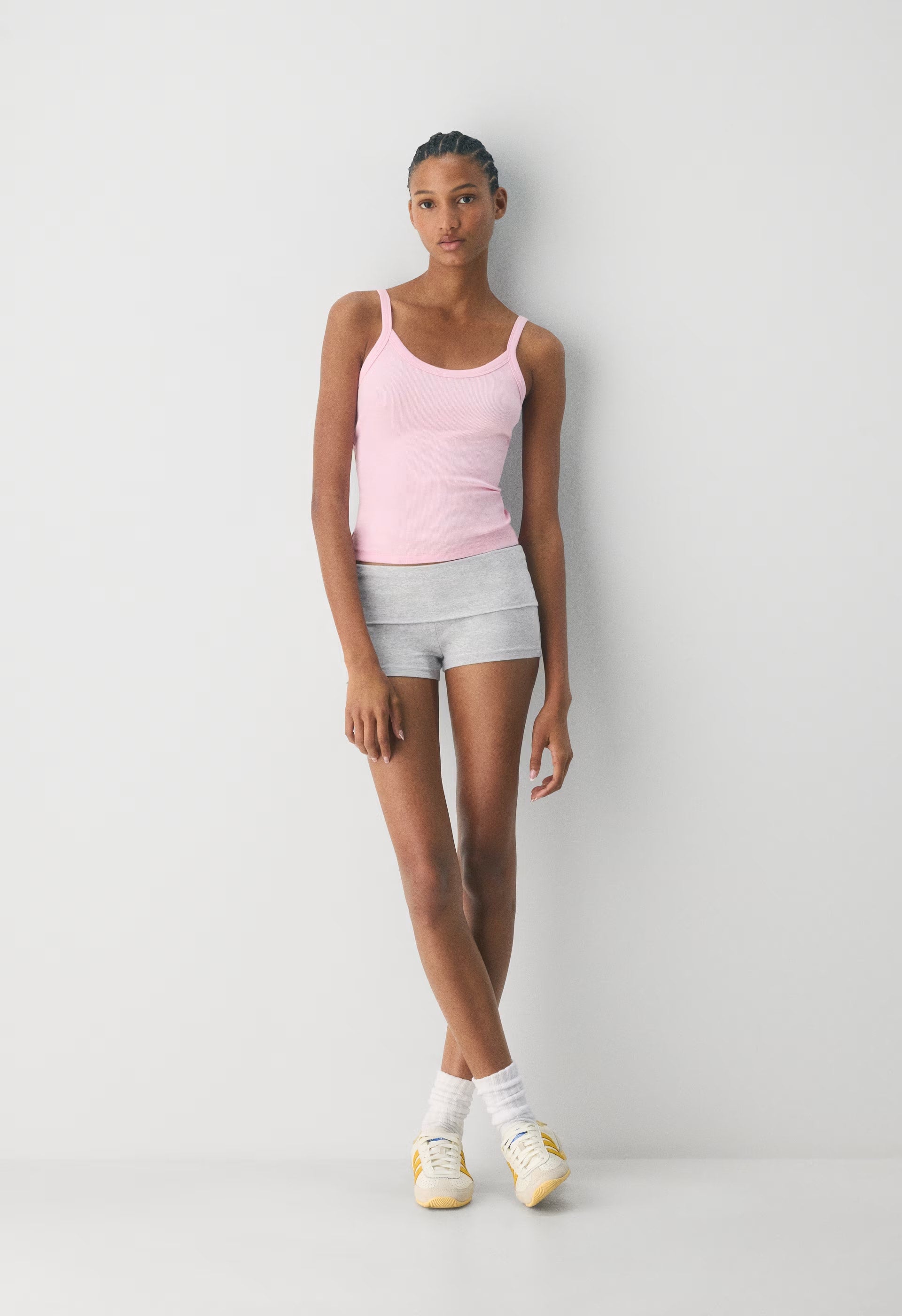 HomeStretch™ Rib Spectrum Cami Tank - MILKSHAKE PINK