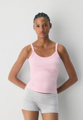 HomeStretch™ Rib Spectrum Cami Tank - MILKSHAKE PINK