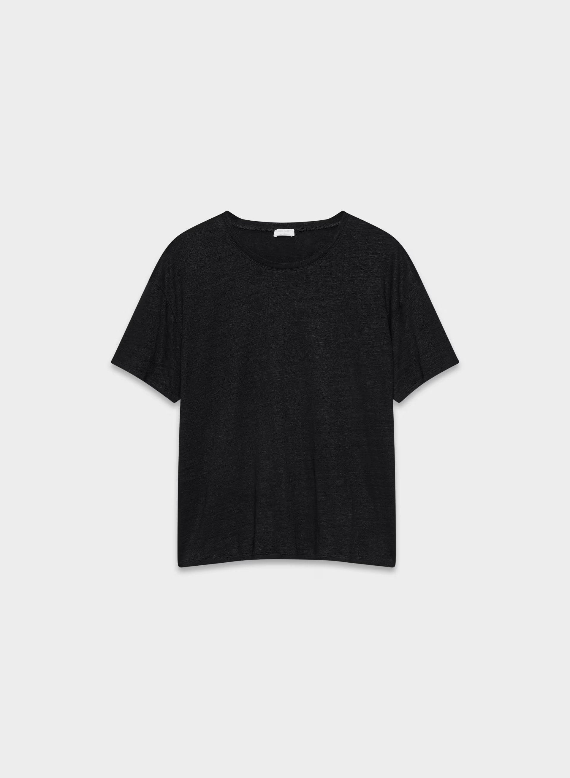 Loom Linen Quay T-Shirt - BLACK