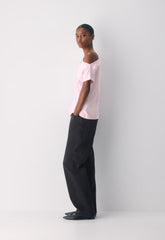 InterLock Cotton Script Top - VILLA PINK