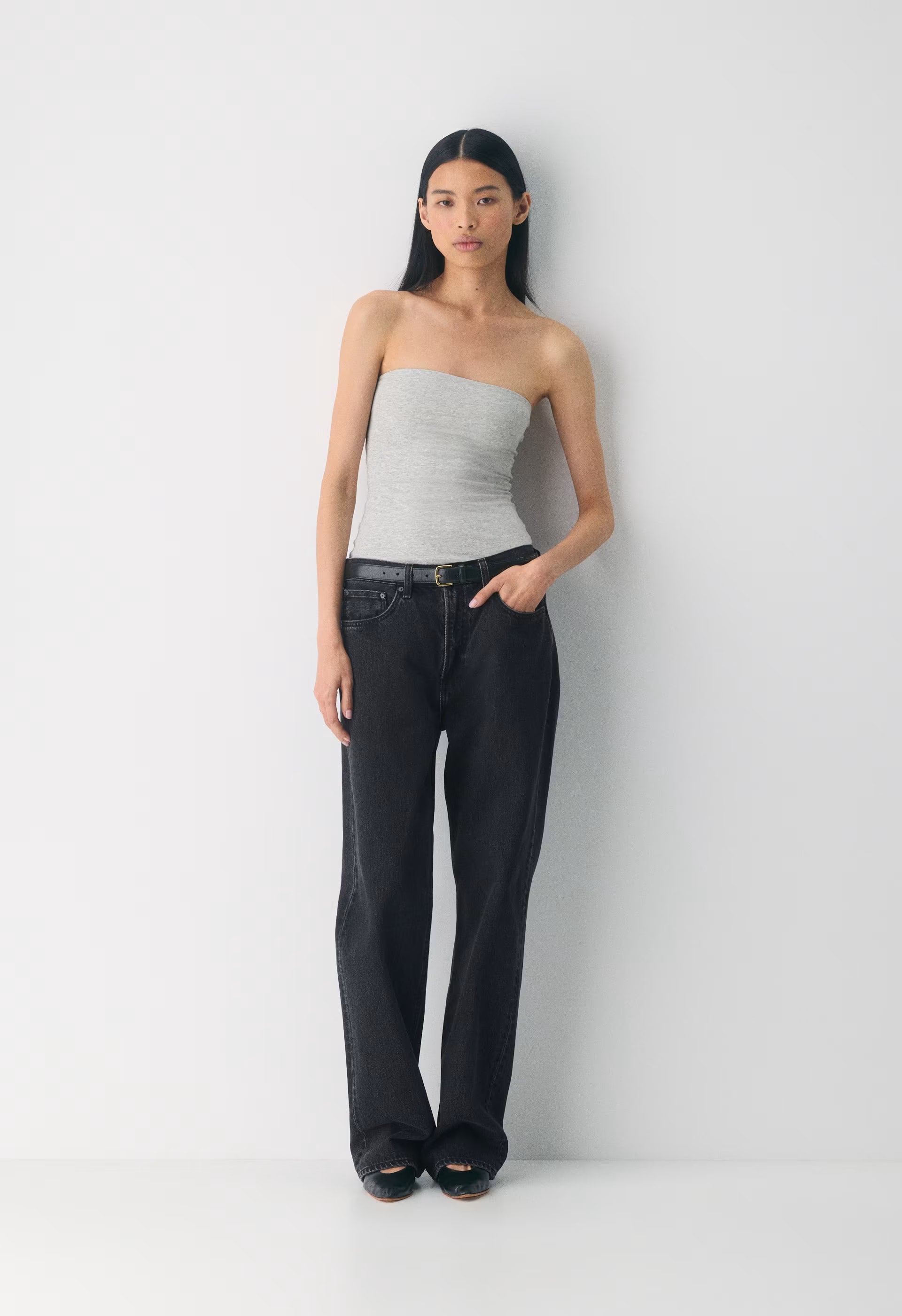 Casual Contour Hi-Hip Tube Top - HEATHER CHROME