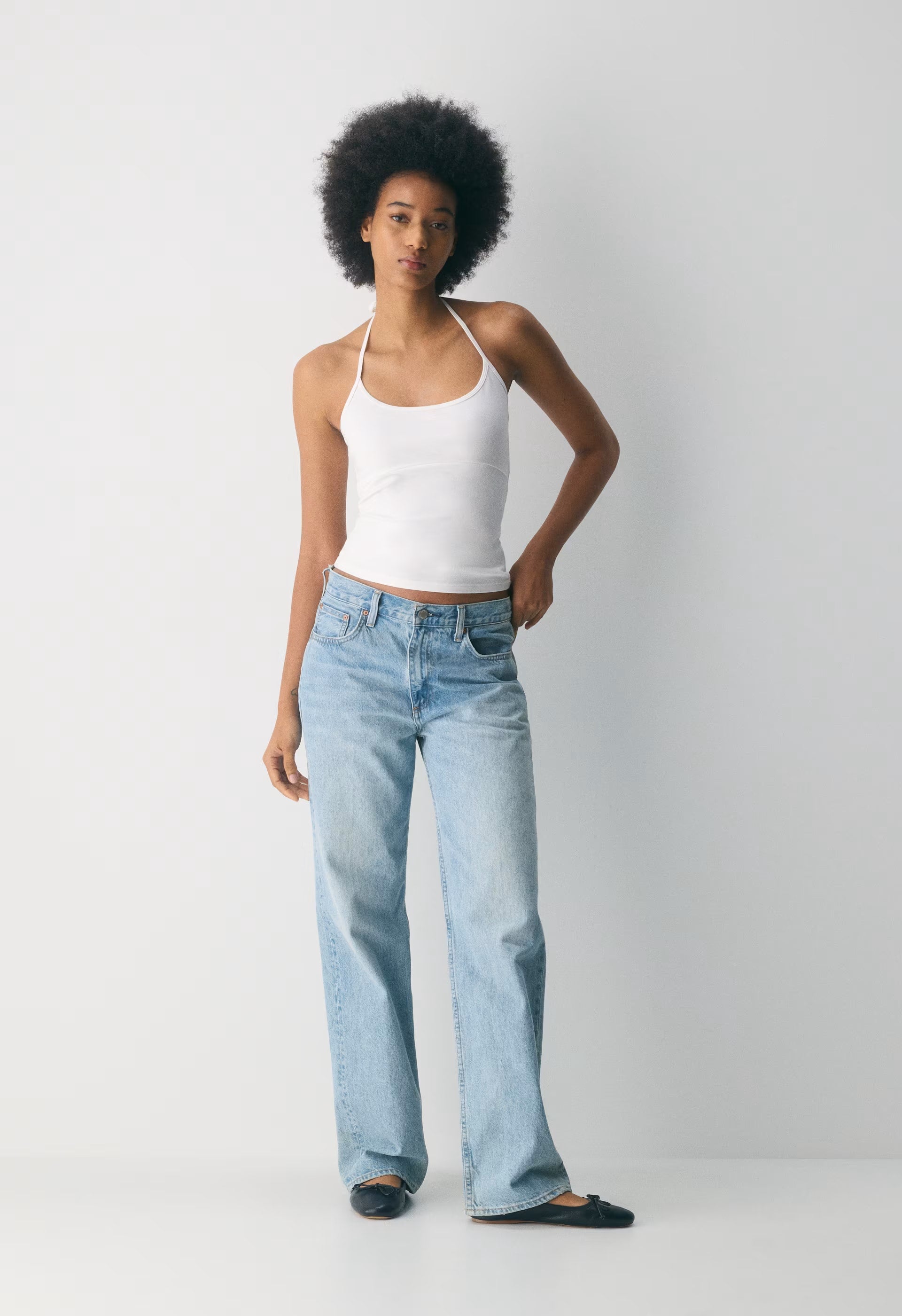 HomeStretch™ Smooth Deejay Halter Top - WHITE
