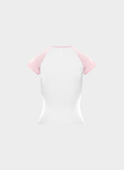 LIFE Plyo T-Shirt - BRIGHT WHT/ VILLA PINK