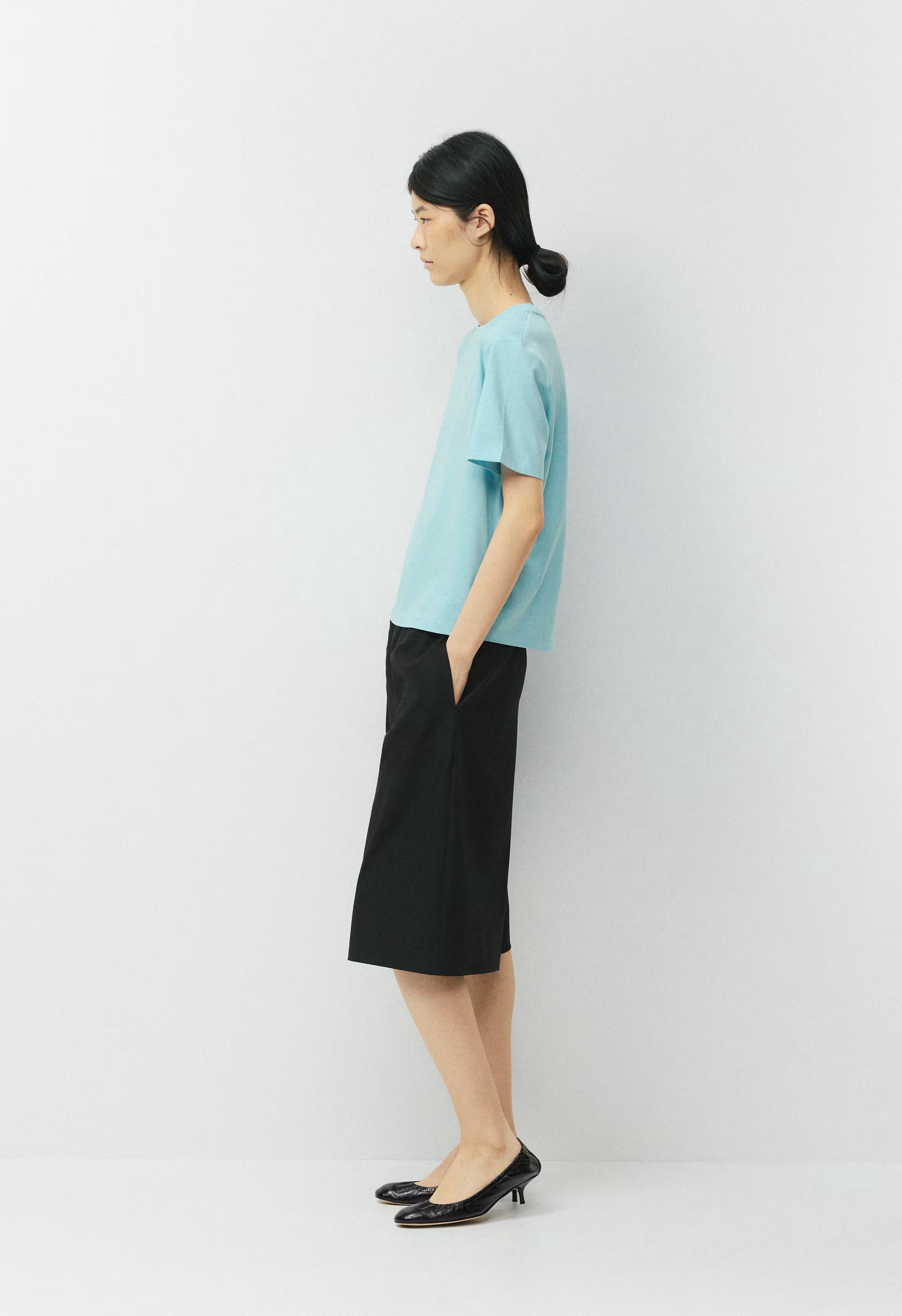 Key Cotton Thessa T-Shirt - HEATHER CHROME