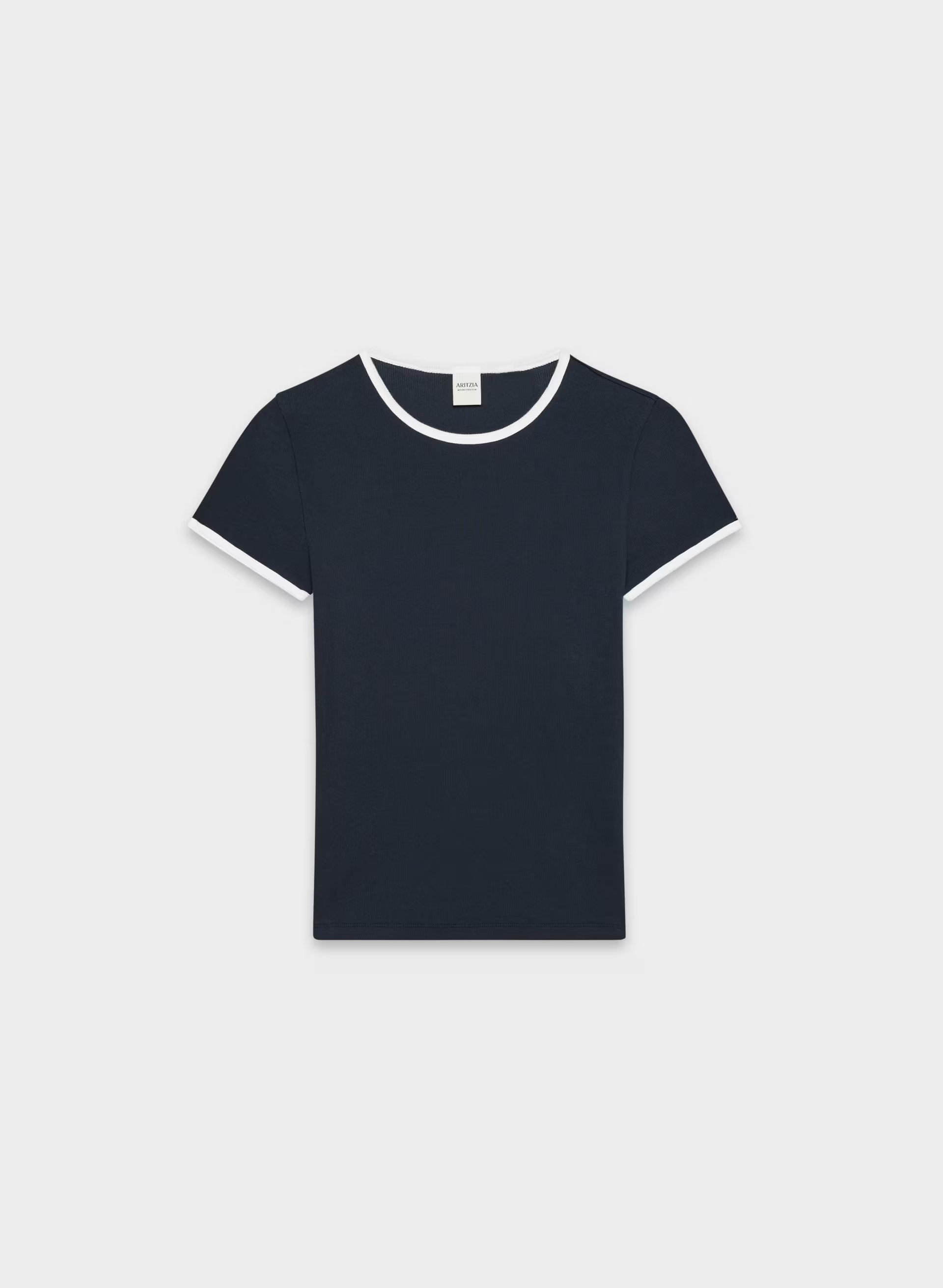 HomeStretch™ Rib Tune T-Shirt - ADMIRAL/WHITE
