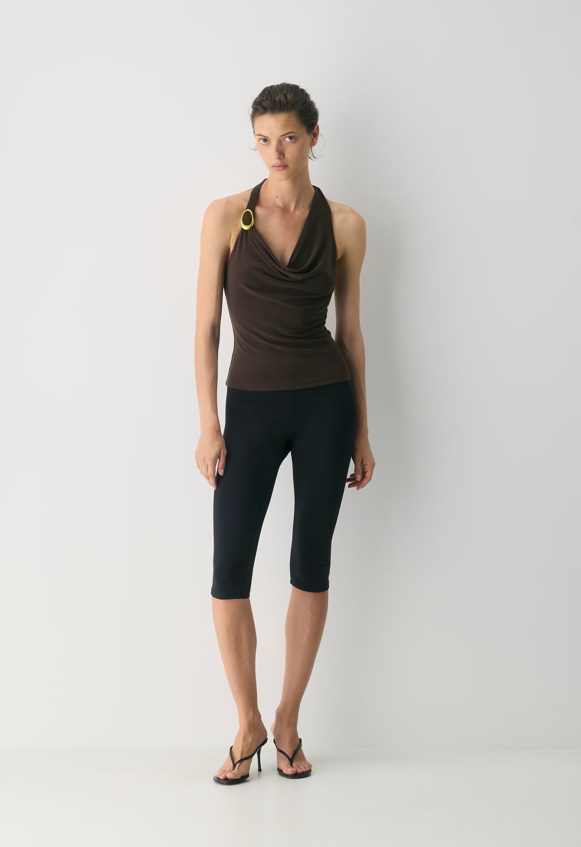 Smooth Matter™ Decanter Halter Top - RCH MC BRN /GOLD