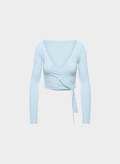 BUTTER Focal Wrap Longsleeve - VILLA BLUE