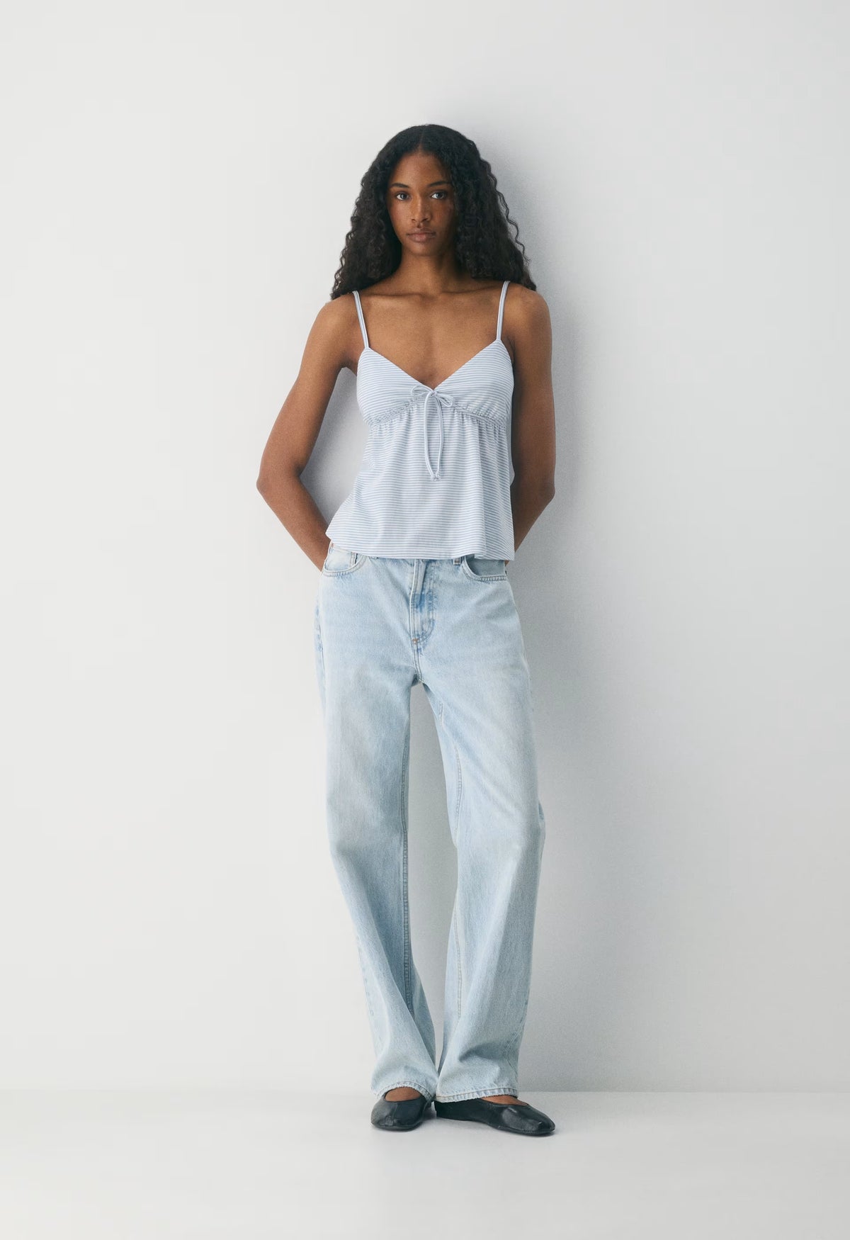 CottonWhisk™ Loulou Camisole - RIPPLE BLUE/ WHITE