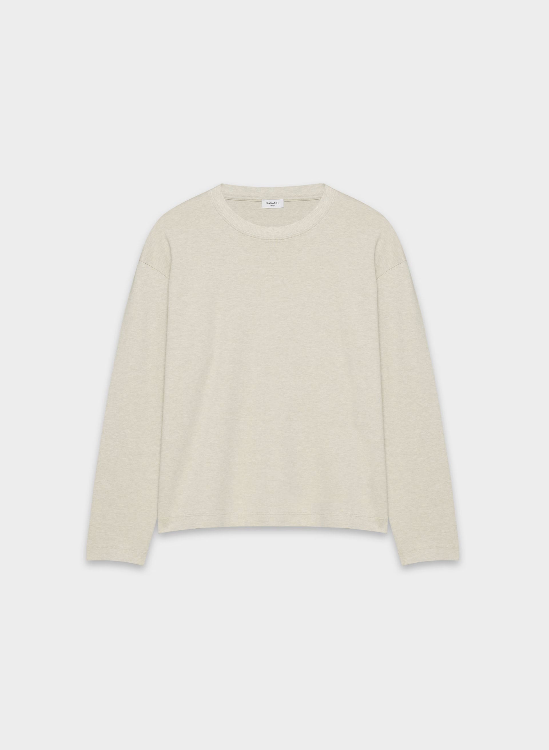 InterLock Cotton Steps Longsleeve - HEATHER ECRU
