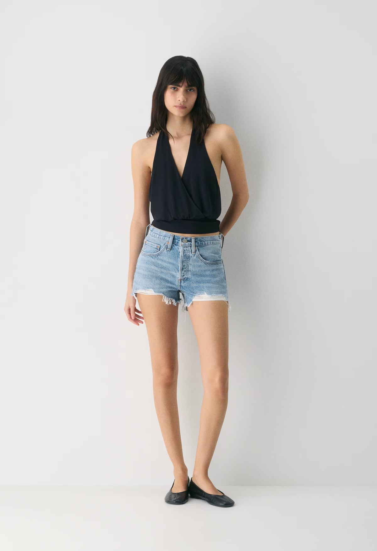 Chantal Halter Top - BLACK