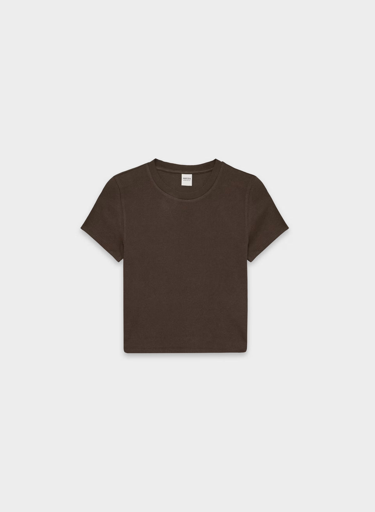HomeStretch™ Rib Tune Waist T-Shirt - RICH MOCHA BROWN