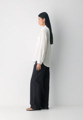 Utility Linen Shirt - WHITE