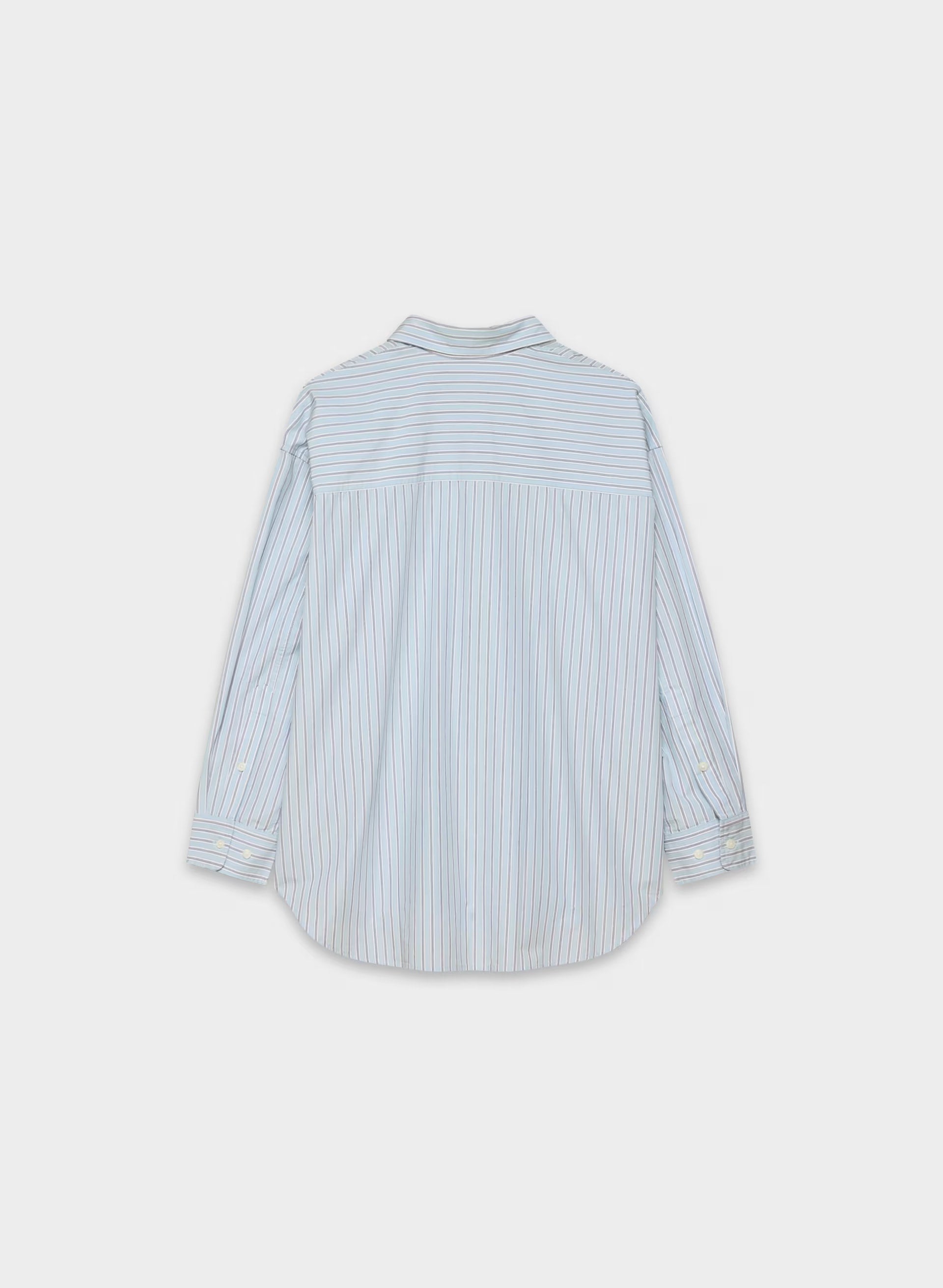 Reminisce Relaxed Poplin Shirt - WNSTN STRPE D BL/B WH