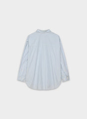 Reminisce Relaxed Poplin Shirt - WNSTN STRPE D BL/B WH