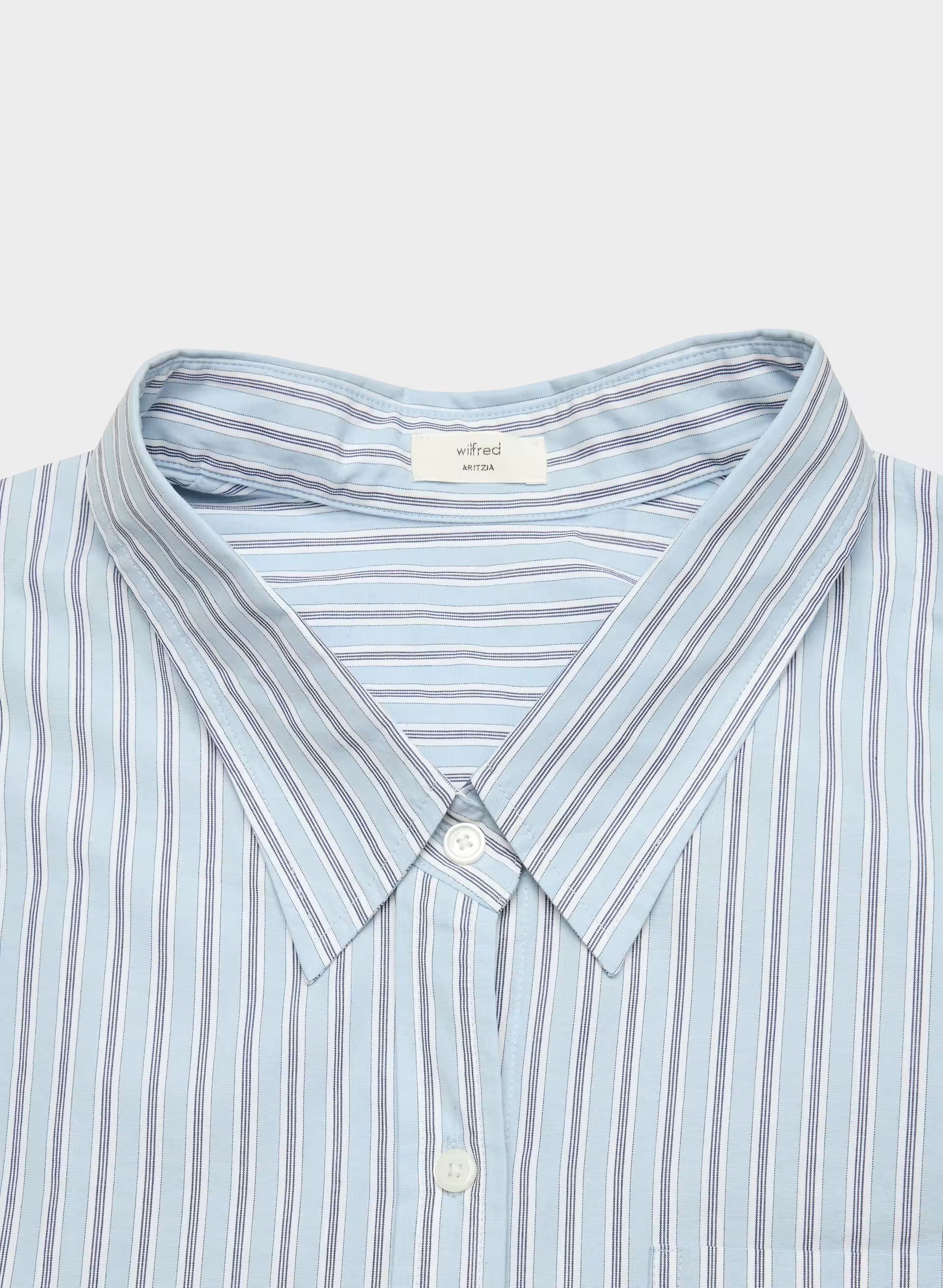 Reminisce Relaxed Poplin Shirt - WNSTN STRPE D BL/B WH