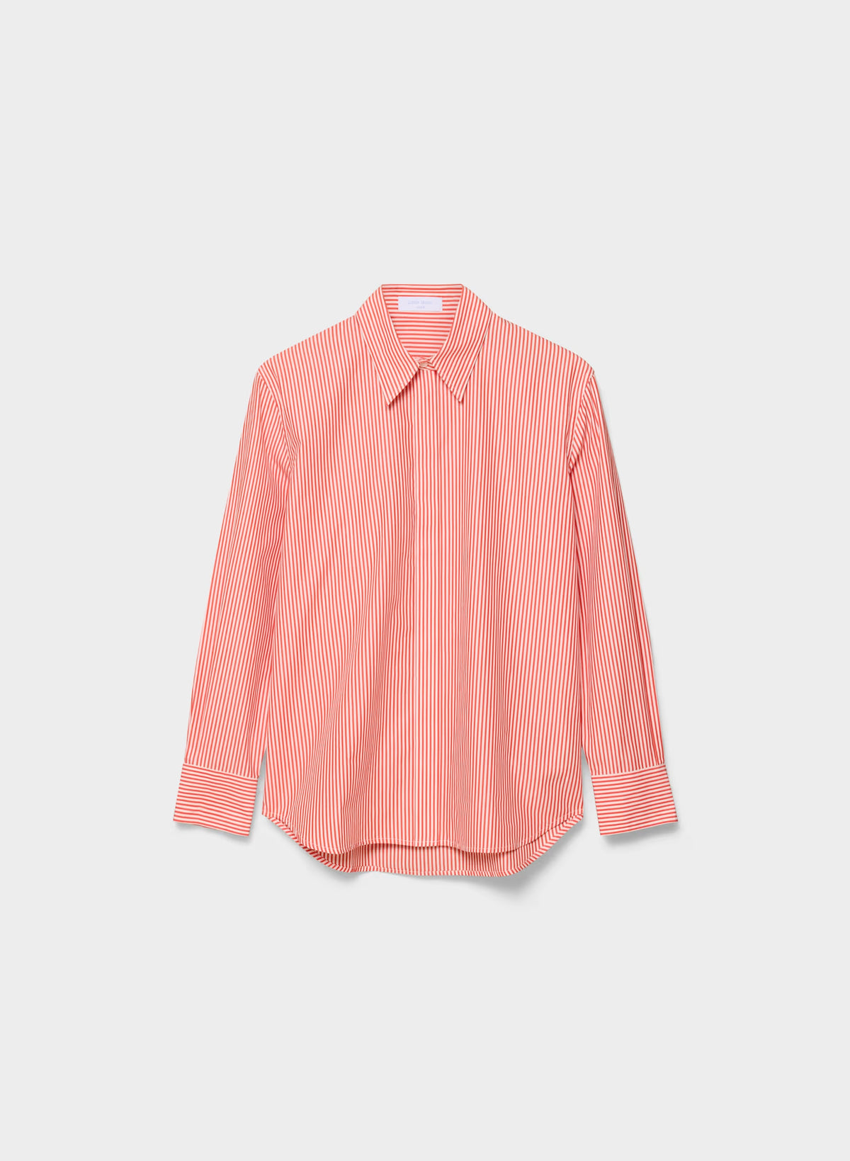 New Essential Relaxed Poplin Shirt - CRMN STRP LT B/PPY RD