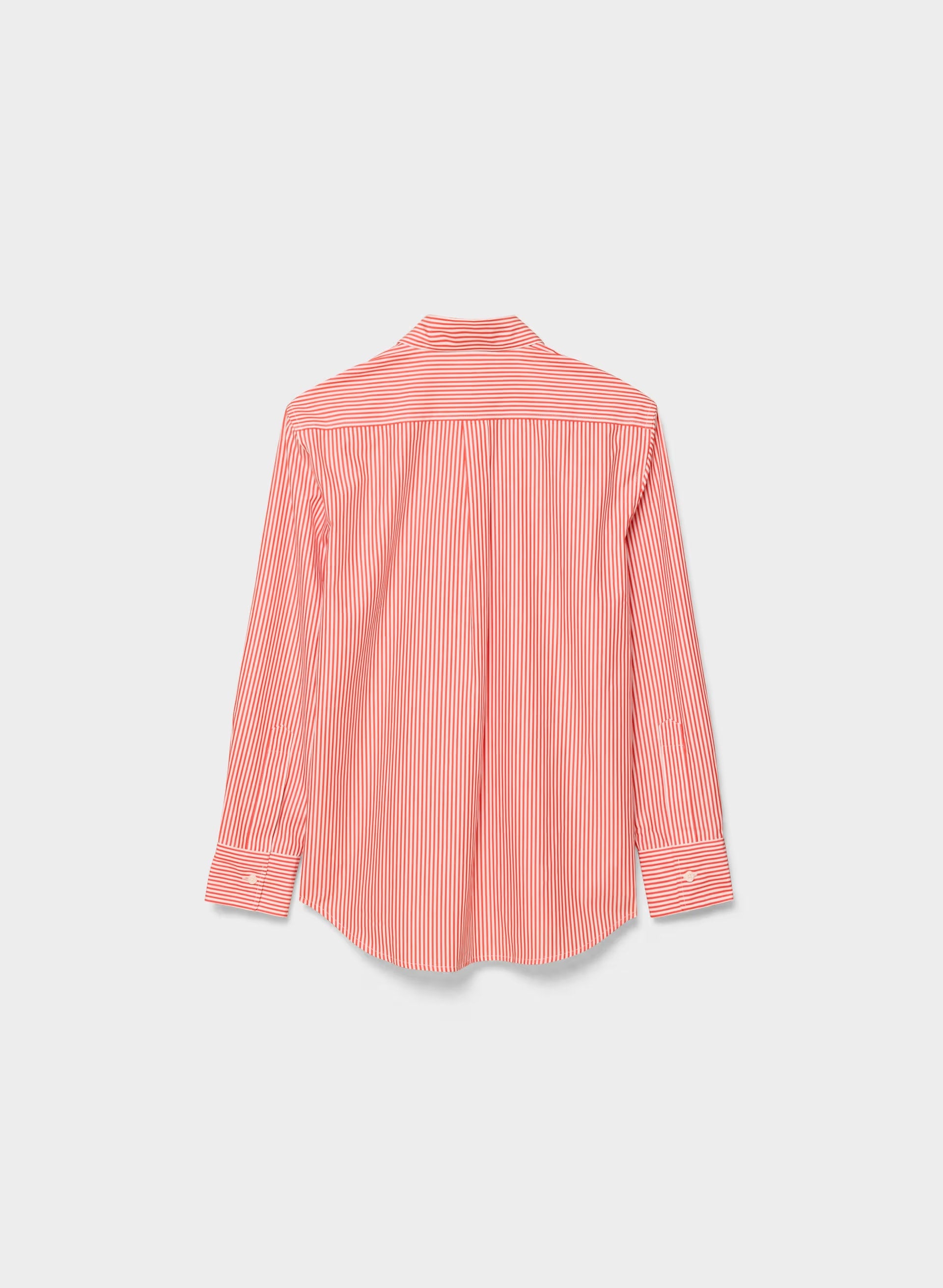 New Essential Relaxed Poplin Shirt - CRMN STRP LT B/PPY RD
