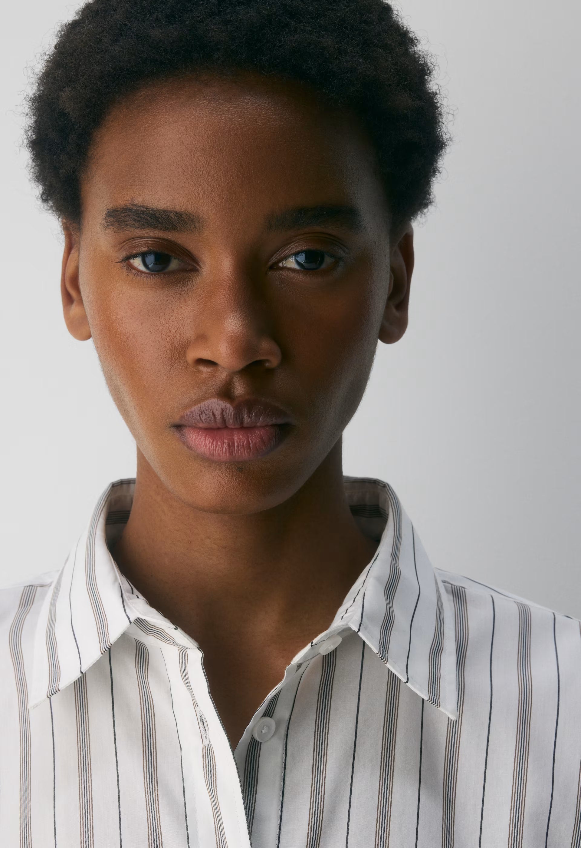Outro Oversized Poplin Shirt - JOELY STRP BT WT/CL BR