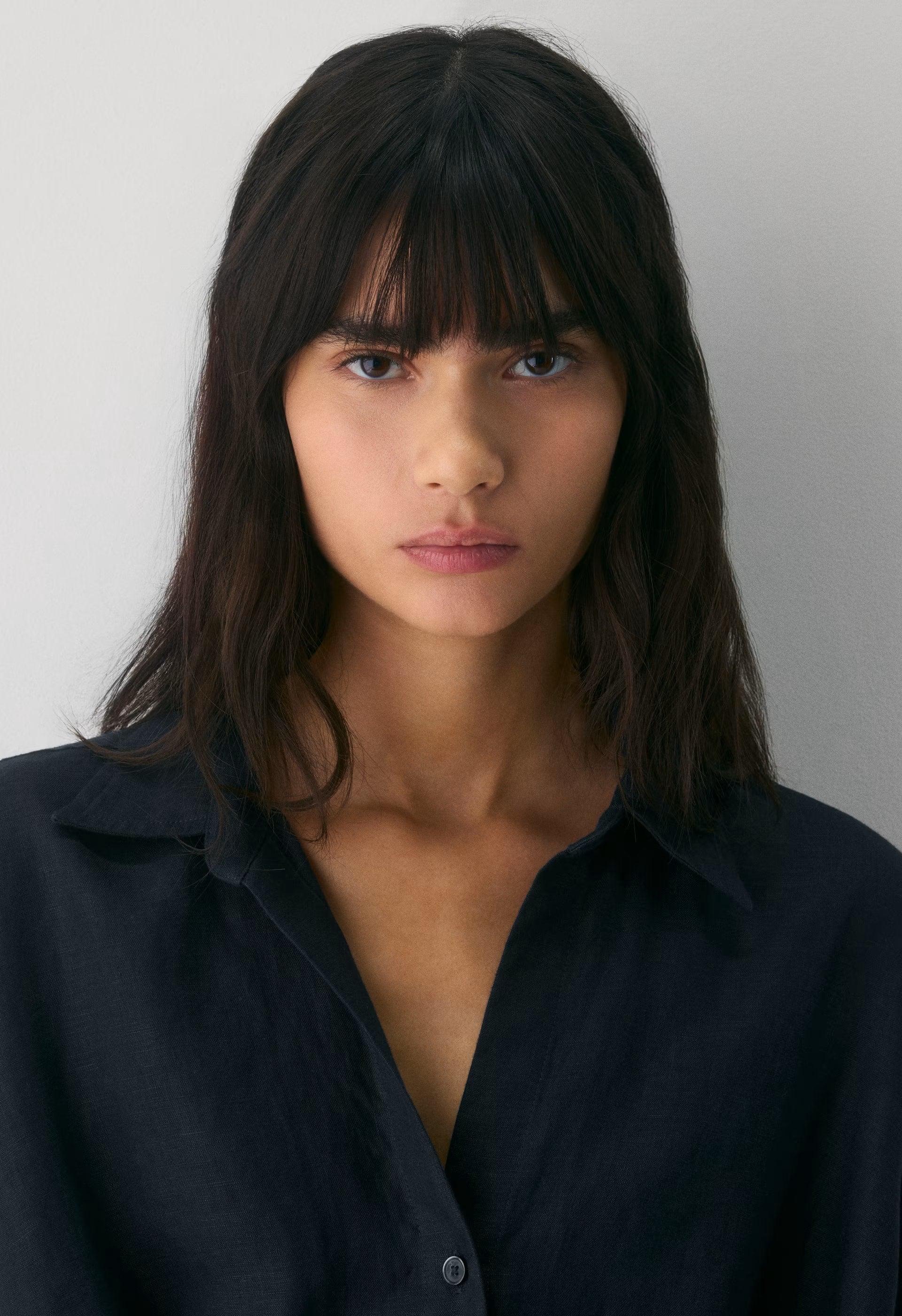 Portofino Linen Shirt - BLACK