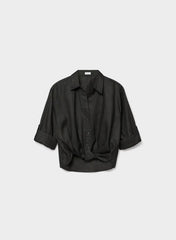 Portofino Linen Shirt - BLACK