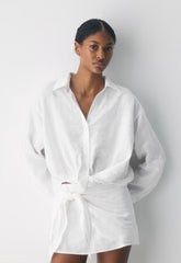 Portofino Linen Shirt - WHITE