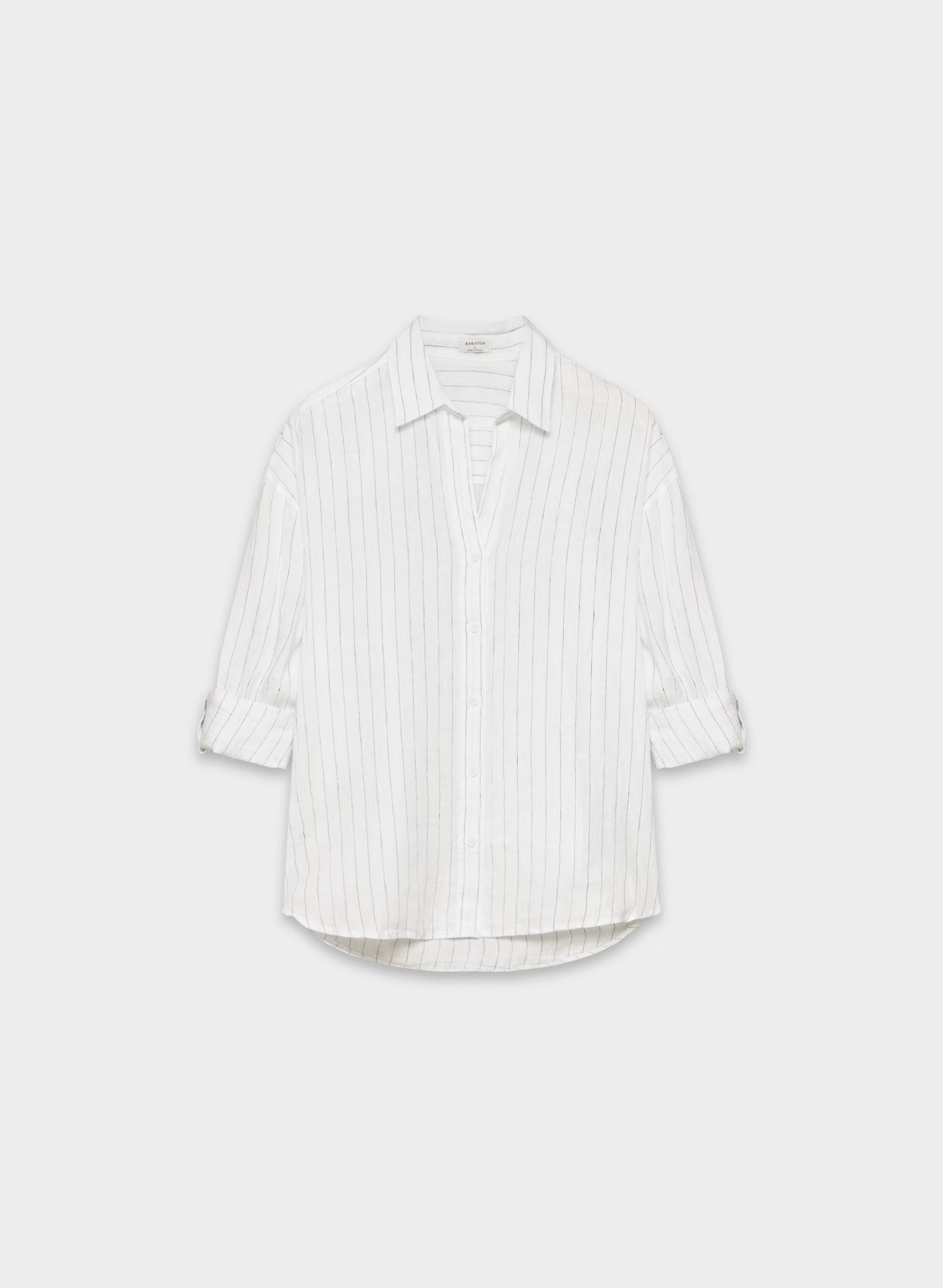 Archive Linen Shirt - HNDSN STRP WT/ADMIRAL