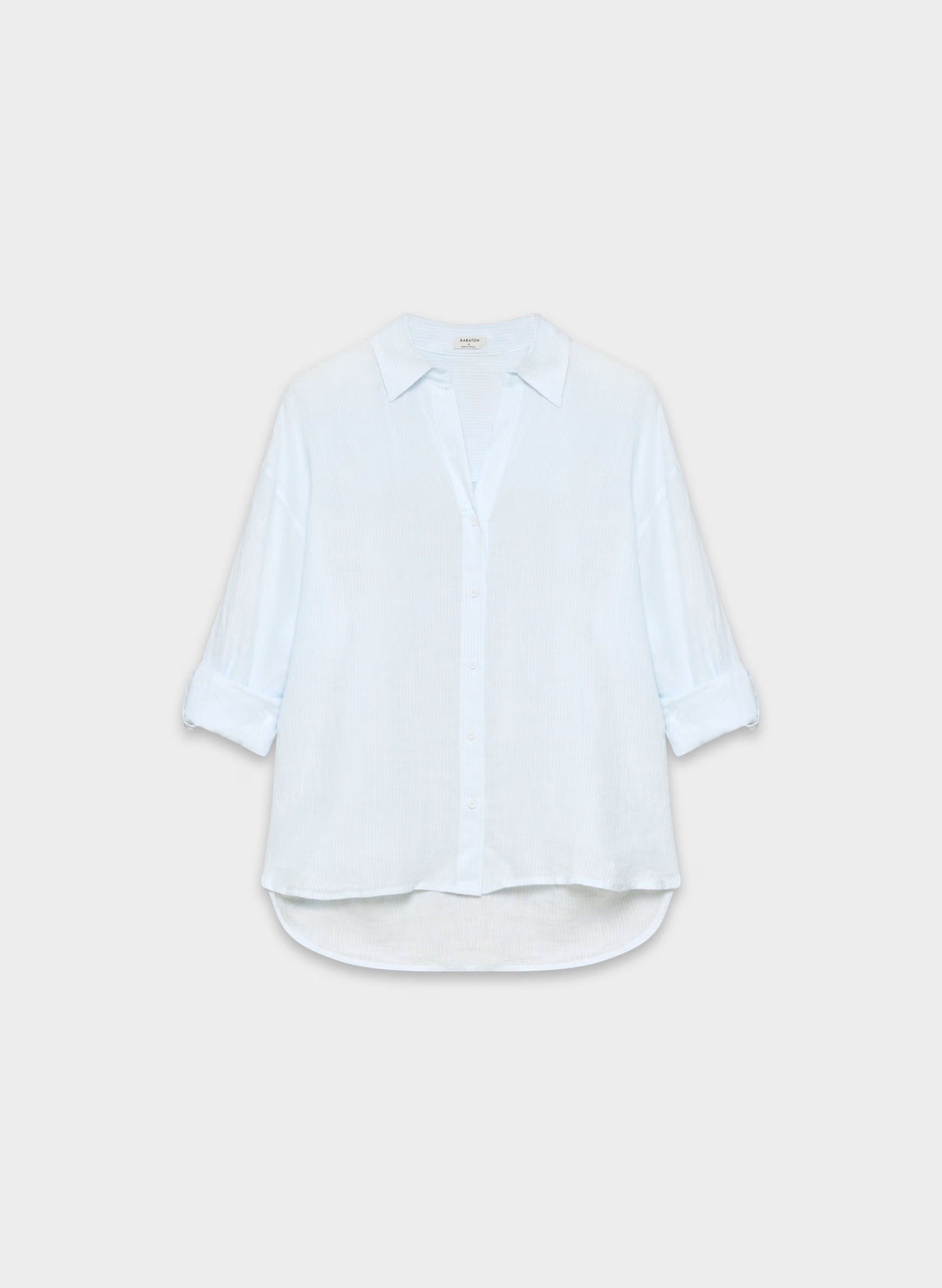 Archive Linen Shirt - VLABLU/BRGTWHT