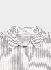 Archive Linen Shirt - MILN STRIPE W/HRBR NV