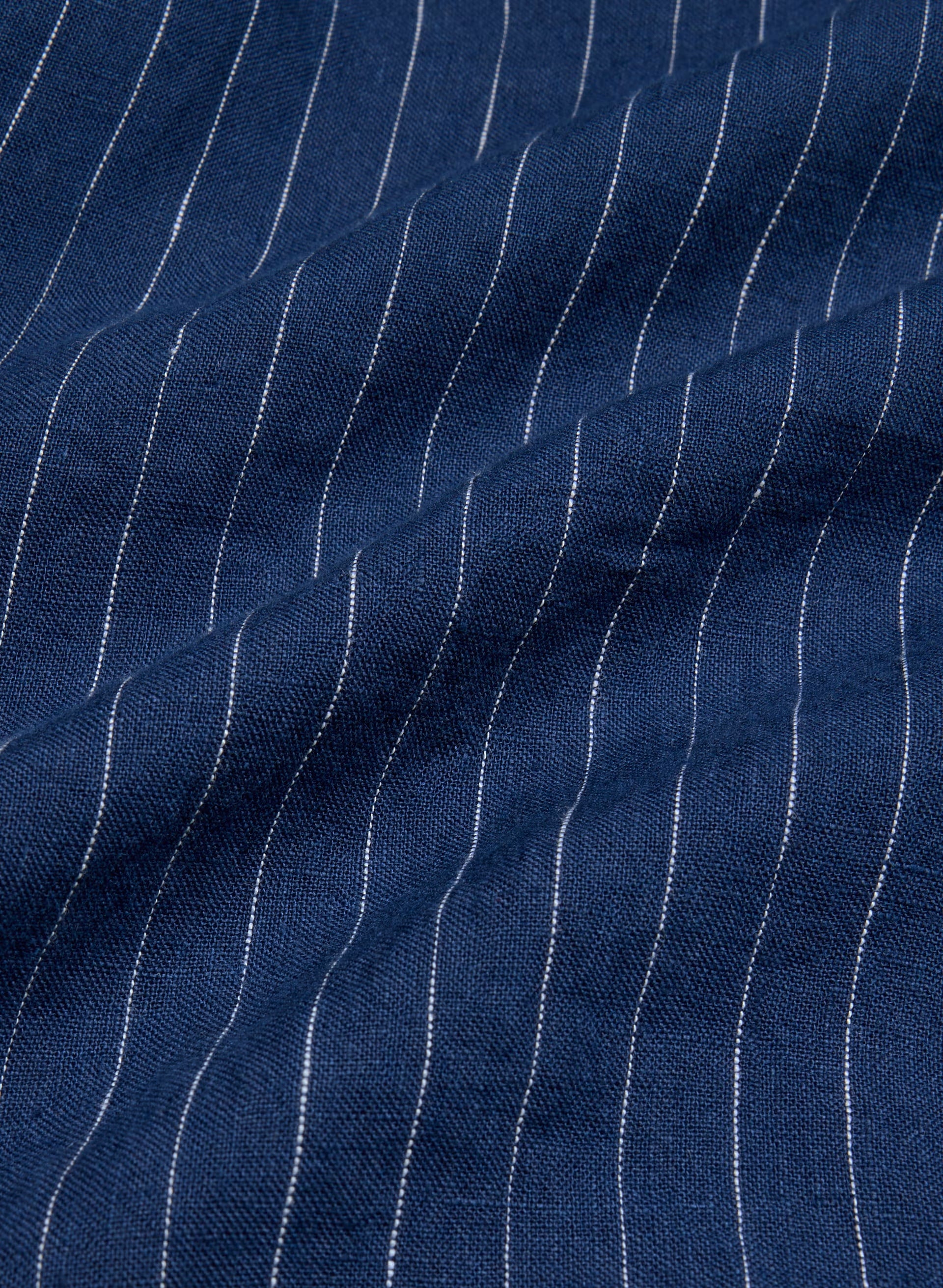 Archive Linen Shirt - SUSAN STRPE HRBR NV/W