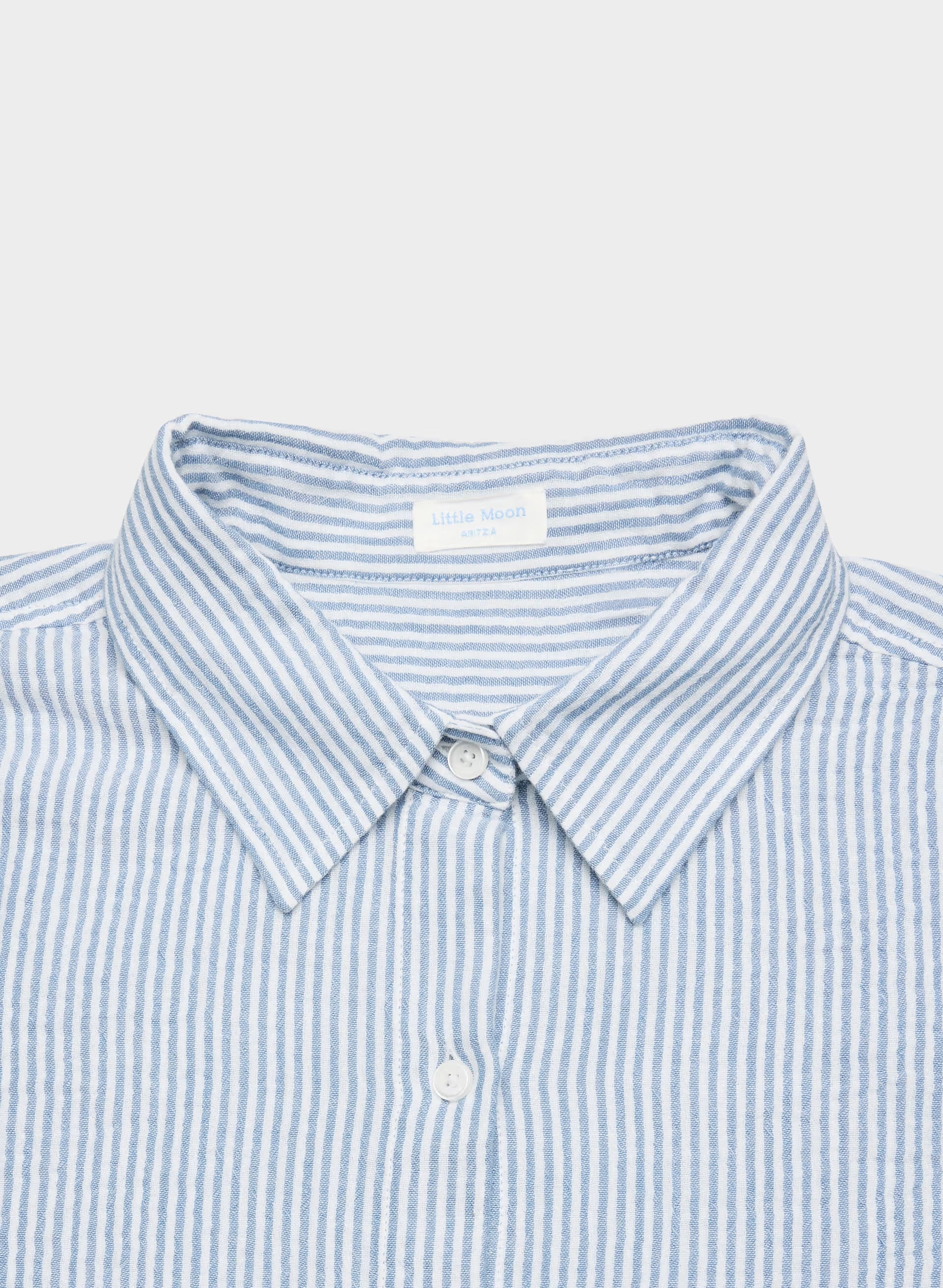 AirPlush Cotton™ Sail Shirt - LINSEY STRP FCH BL/WHT
